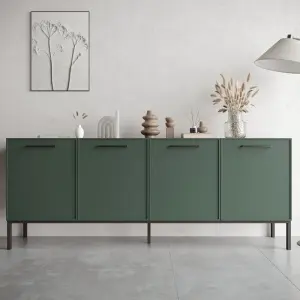 Комод 4х дверный "Nicole" зеленый
