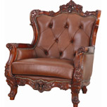 Кресло из массива FS09-1 кожа