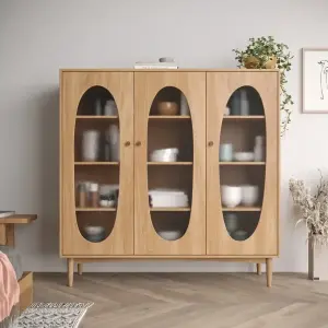Шкаф 3х низкий "Bubble" со стеклом