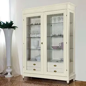 Витрина 2х дверная "Мария Сильва" Слоновая кость 