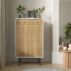 Комод высокий 2х дверный с ящиками "Koto"