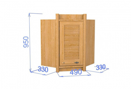 Шкаф настенный угловой с дверкой на 600 "Хлоя"