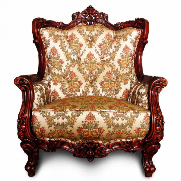 Кресло из массива FS09-1 кожа купить в интернет магазине Мебельный Салон. Звоните +7 495 743 46 14