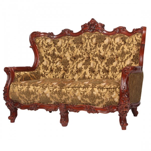 Резной диван двухместный FS09-2 купить в интернет магазине Мебельный Салон. Звоните +7 495 743 46 14