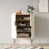Комод с четырьмя дверками на высоких ножках "Line" бежевый LN13/GR1  купить в интернет магазине Мебельный Салон. Звоните +7 495 743 46 14