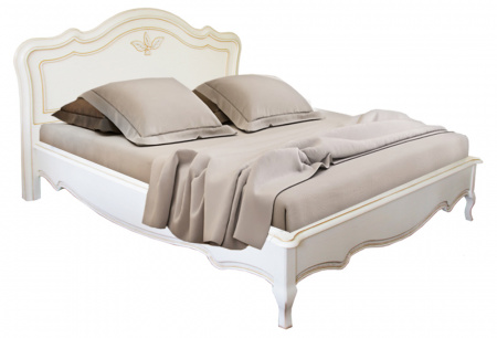 Кровать "Трио" Белая эмаль 160