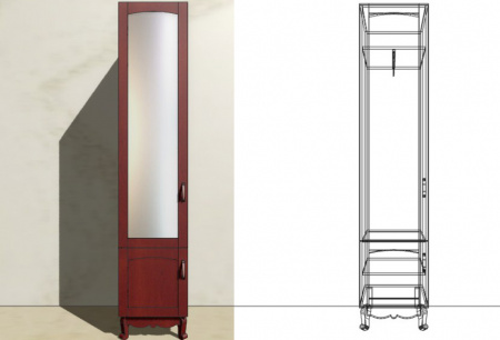 Шкаф 1-дв для одежды (глубина 600 мм) модуль