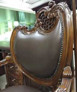 Кресло резное кожаное MSU.500R Brown купить в интернет магазине Мебельный Салон. Звоните +7 495 743 46 14