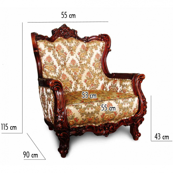 Кресло из массива FS09-1 wbg купить в интернет магазине Мебельный Салон. Звоните +7 495 743 46 14